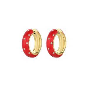 GORJANA Noel Shimmer Hoops in Gold & Red